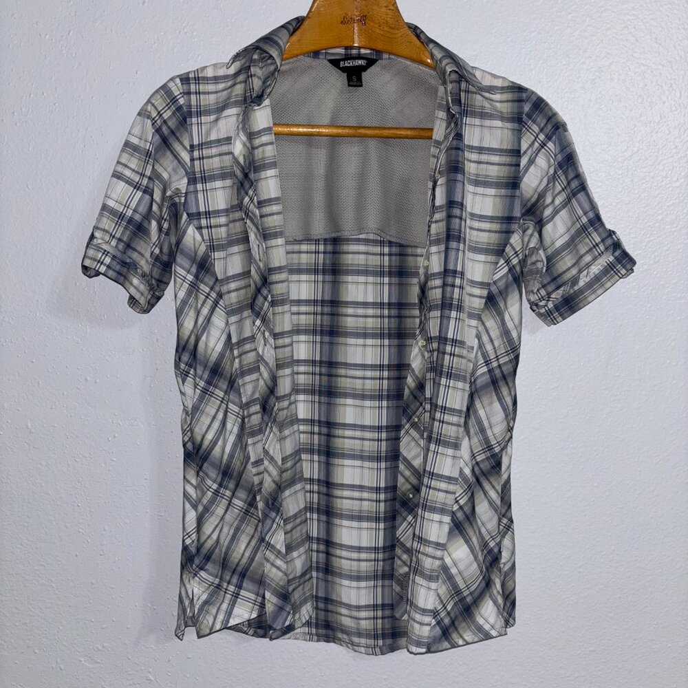 Blackhawk! Strenia Women’s Plaid Tactical Short Sleeve Shirt Zip Pockets Small - Picture 3 of 14